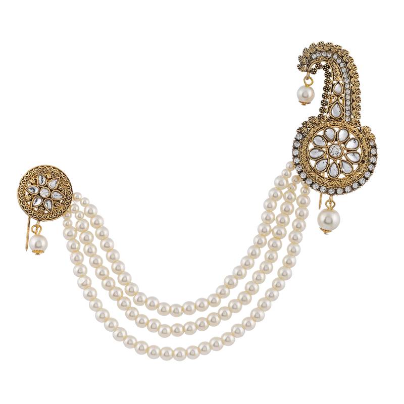 Indian Bollywood Traditional Kalangi Kilagi Brooch for Turban Safa for Men's Boys Wedding(Safa Exclude)