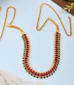 Stunning Kundan Dark Pink Rani and Green Stone Studded Kamarband jewelry for Women Girls