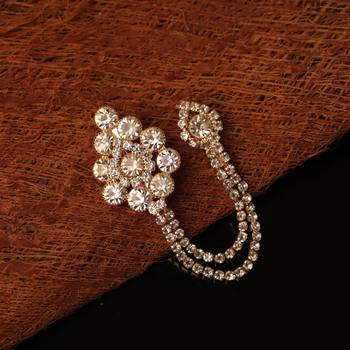 American Diamond Stone Golden Long Brooch for   Boys Men's Jewellery Accessory 1