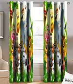 BELLA TRUE Digital Printed Door Curtains Multicolor (7 Feet) Pack of2