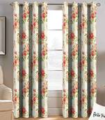 BELLA TRUE Digital Printed Door Curtains Multicolor (7 Feet) Pack of2