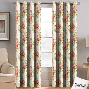 BELLA TRUE Digital Printed Door Curtains Multicolor (7 Feet) Pack of2 2