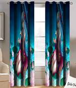 BELLA TRUE Digital Printed Long Door Curtains Multicolor (9Feet) Pack of2