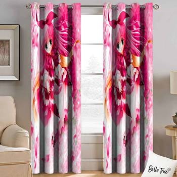 BELLA TRUE Digital Printed Door Curtains Multicolor (7 Feet) Pack of2 2