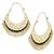 Filigree Chaand Bali Antique Gold Plated Black Meena Hoop Earring for Women