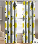 BELLA TRUE Digital Printed Door Curtains Multicolor (7 Feet) Pack of2
