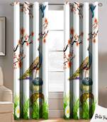 BELLA TRUE Digital Printed Long Door Curtains Multicolor (9Feet) Pack of2