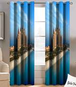 BELLA TRUE Digital Printed Long Door Curtains Multicolor (9Feet) Pack of2