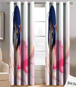 BELLA TRUE Digital Printed Long Door Curtains Multicolor (9Feet) Pack of2