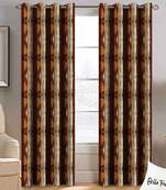 BELLA TRUE Digital Printed Window Curtains Multicolor (5Feet) Pack of2