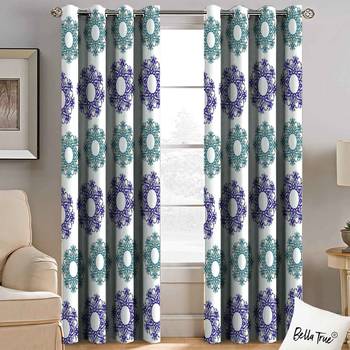 BELLA TRUE Digital Printed Window Curtains Multicolor (5Feet) Pack of2 2