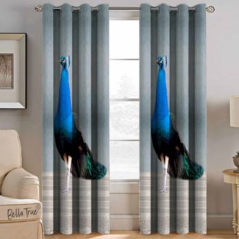 BELLA TRUE Digital Printed Window Curtains Multicolor (5Feet) Pack of2 2
