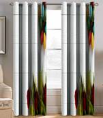 BELLA TRUE Digital Printed Window Curtains Multicolor (5Feet) Pack of2