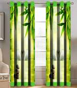 BELLA TRUE Digital Printed Window Curtains Multicolor (5Feet) Pack of2