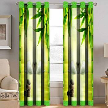 BELLA TRUE Digital Printed Window Curtains Multicolor (5Feet) Pack of2 2
