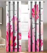 BELLA TRUE Digital Printed Window Curtains Multicolor (5Feet) Pack of2