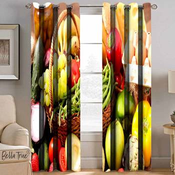 BELLA TRUE Digital Printed Window Curtains Multicolor (5Feet) Pack of2 1