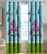 BELLA TRUE Digital Printed Window Curtains Multicolor (5Feet) Pack of2