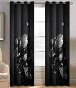 BELLA TRUE Digital Printed Window Curtains Multicolor (5Feet) Pack of2