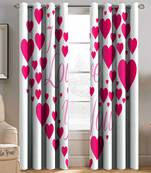 BELLA TRUE Digital Printed Window Curtains Multicolor (5Feet) Pack of2