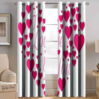 BELLA TRUE Digital Printed Window Curtains Multicolor (5Feet) Pack of2 2