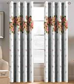 BELLA TRUE Digital Printed Window Curtains Multicolor (5Feet) Pack of2
