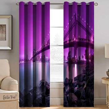 BELLA TRUE Digital Printed Window Curtains Multicolor (5Feet) Pack of2 2