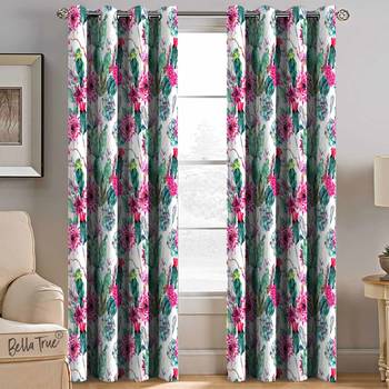 BELLA TRUE Digital Printed Window Curtains Multicolor (5Feet) Pack of2 1