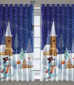 BELLA TRUE Digital Printed Window Curtains Multicolor (5Feet) Pack of2