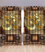 BELLA TRUE Digital Printed Door Curtains Multicolor (7 Feet) Pack of2