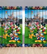 BELLA TRUE Digital Printed Door Curtains Multicolor (7 Feet) Pack of2