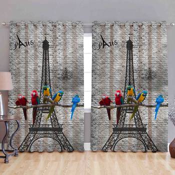 BELLA TRUE Digital Printed Long Door Curtains Multicolor (9Feet) Pack of2 1