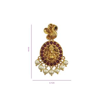 Gold ruby   chandbali 2