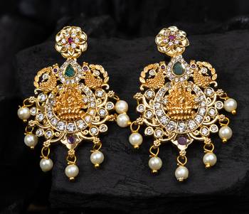 Gold cubic zirconia south-indian-jewellery 1