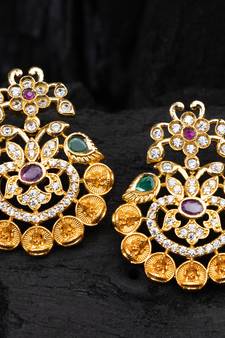 Gold cubic zirconia designer-jewellery