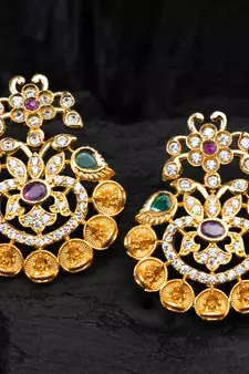 Gold cubic zirconia designer-jewellery