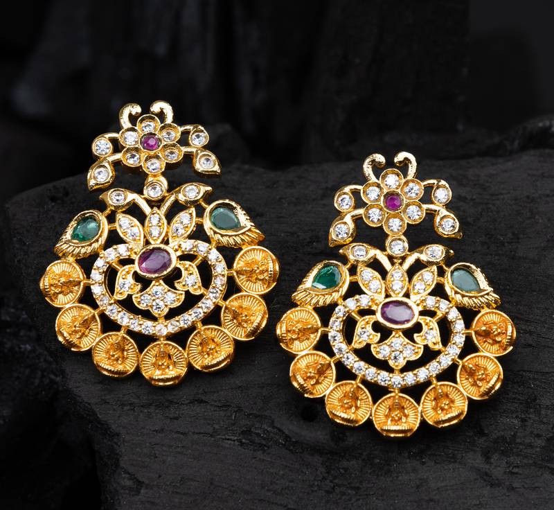 Gold cubic zirconia designer-jewellery