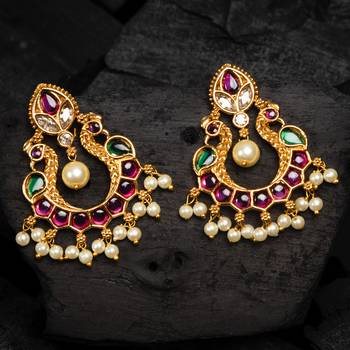Gold ruby   chandbali 1