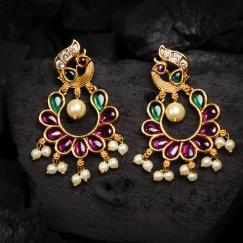 Gold ruby   chandbali 1