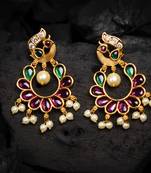 Gold ruby   chandbali