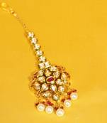 Kundan Meenakari Ruby Bridal Maang Tikka