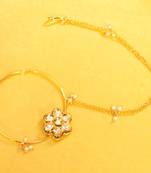 Kundan Meenakari Flower Nose Ring