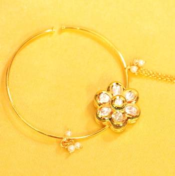 Kundan Meenakari Flower Nose Ring 2