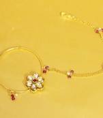 Ruby Kundan Meenakari Nose Ring