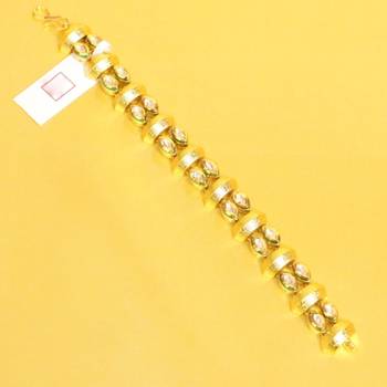 Kundan Meenakari Antique Gold Look Bracelet 1
