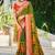 Green brasso patola saree with blouse