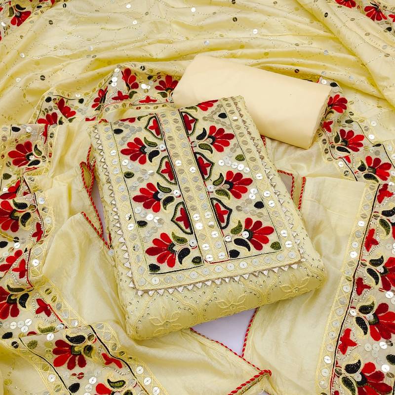 Gopinathji Fashion Unstich New Sequence Suit & Dupata