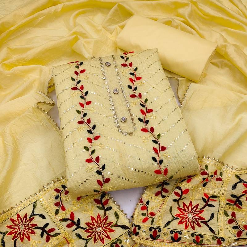 Gopinathji Fashion Unstich New Sequence Suit & Dupata