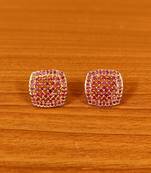Red ruby  studs