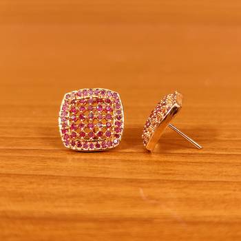 Red ruby  studs 2